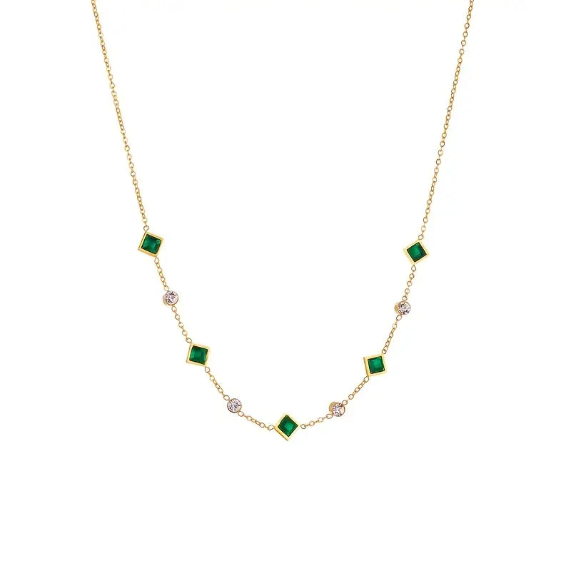 Gouden Smaragden Geometrische Station Ketting