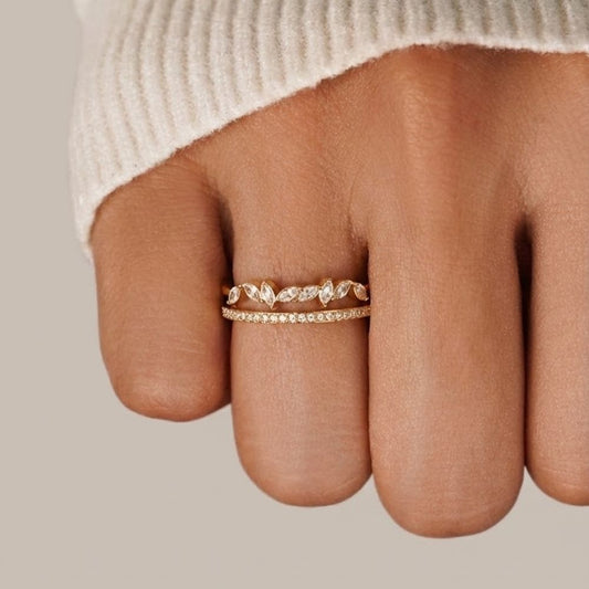 18K Gouden Mia Kristallen Ring