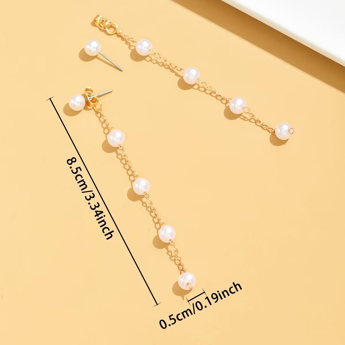 Moonlit Parel Dangle Oorbellen