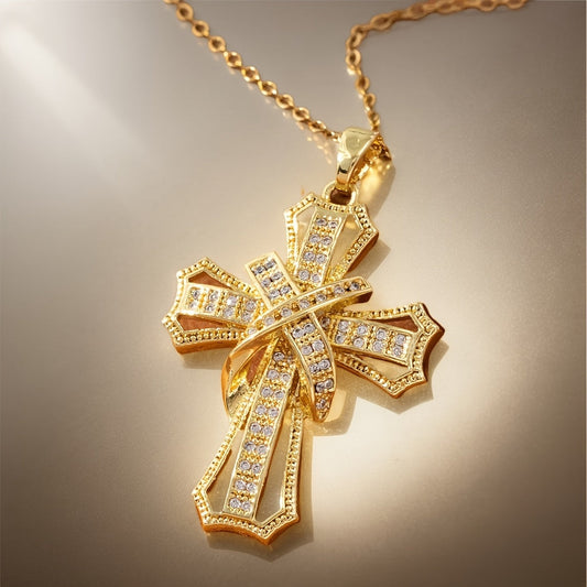 Radiant Kruis Hanger Ketting | Goud