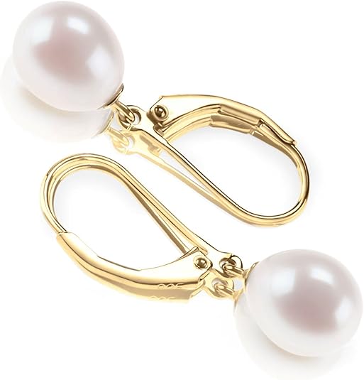 Parel Dangle Oorbellen | Goud