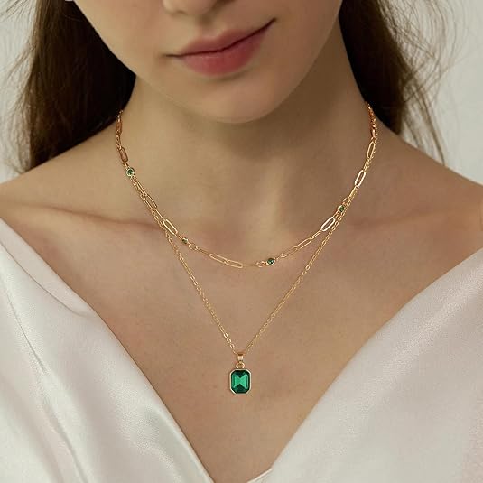 Smaragden Clover Hanger Ketting | Goud
