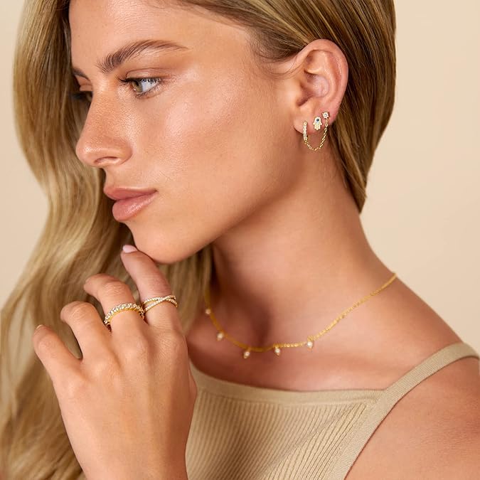 Adella Ketting Oorbellen | Goud