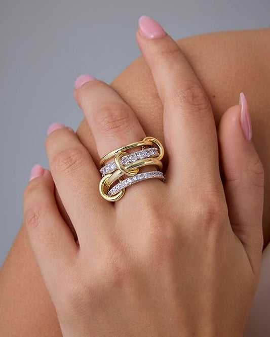 Interlock Stack Ringen | Goud