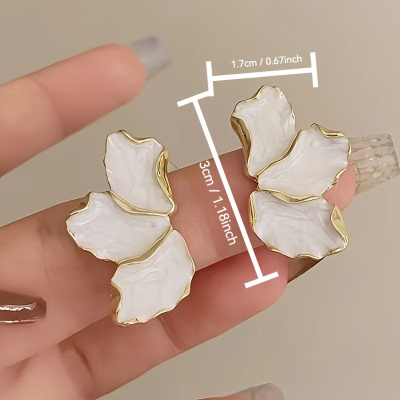 Parel Bloem Petal Oorbellen