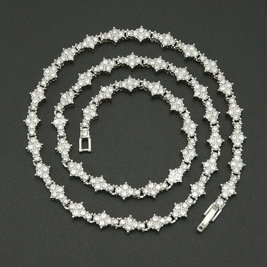 Klassieke Cluster Tennisketting | Goud