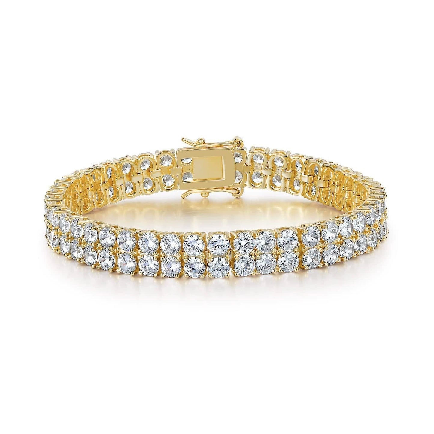 Double Row Tennisarmband | Goud