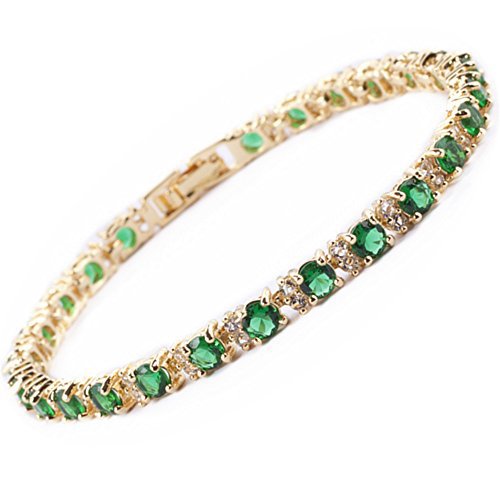 Smaragden Trio Tennisarmband | Goud