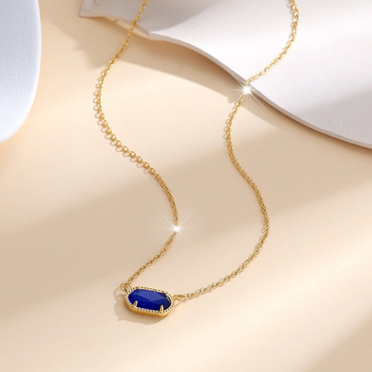 Klassieke Ovale Saffieren Ketting | Goud