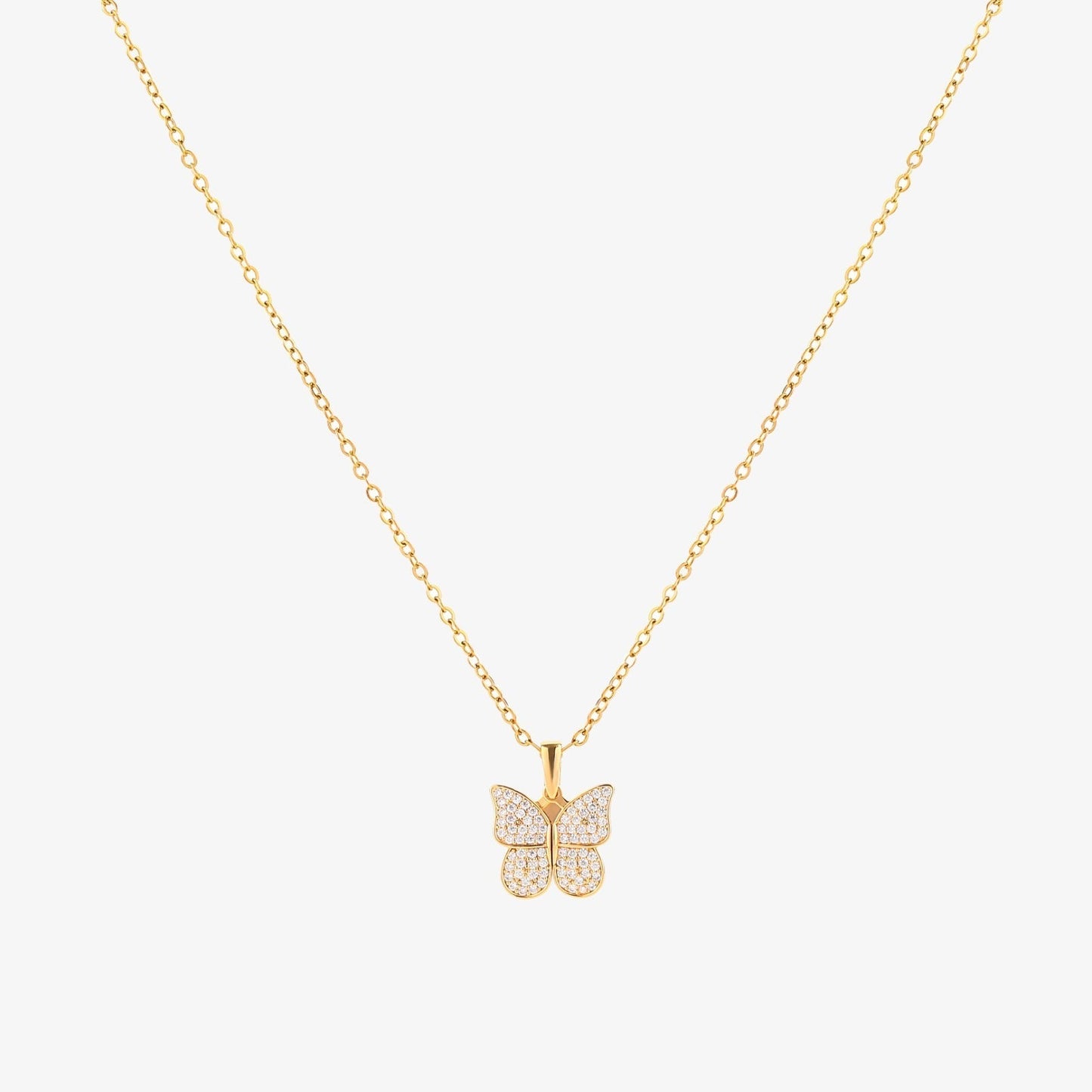 Radiant Vlinder Ketting | Goud