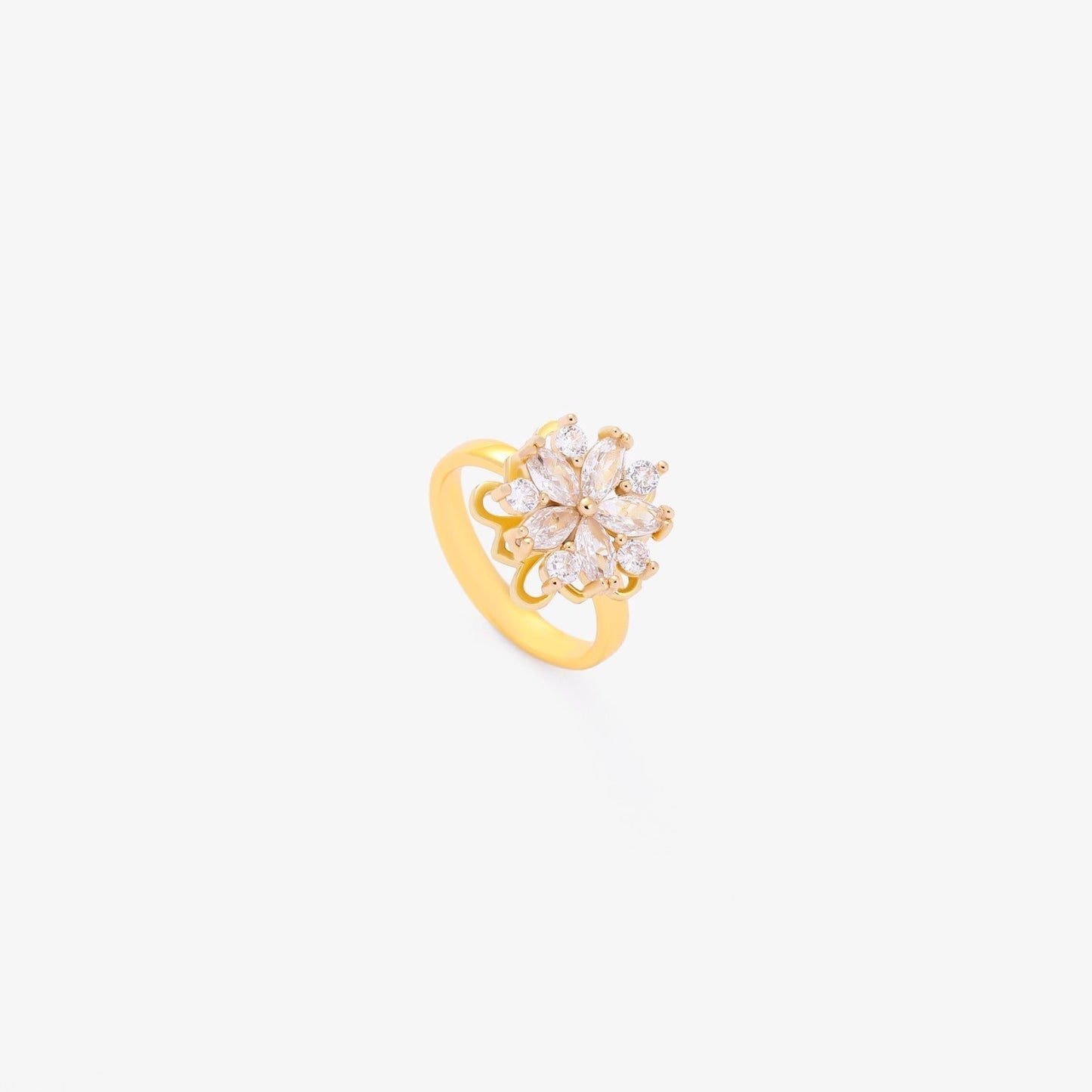 Flora Accent Draaiende Ring | Goud