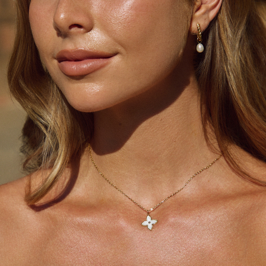 Witte Bloesem Bloem Ketting