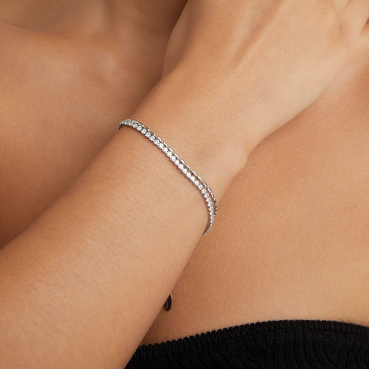 Arelia Kristallen Zilveren Armband