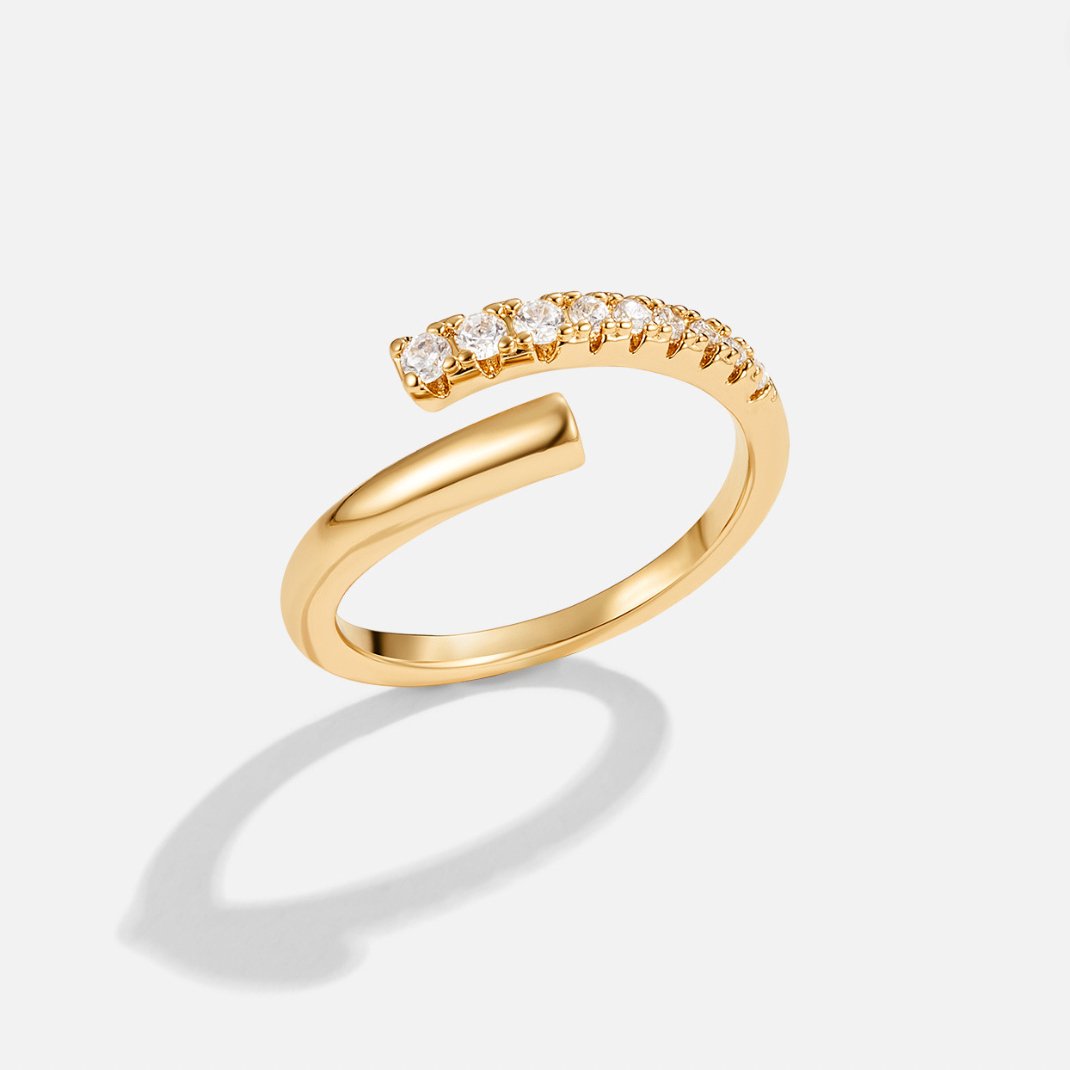 Arya Gouden & Kristallen Wrap Ring