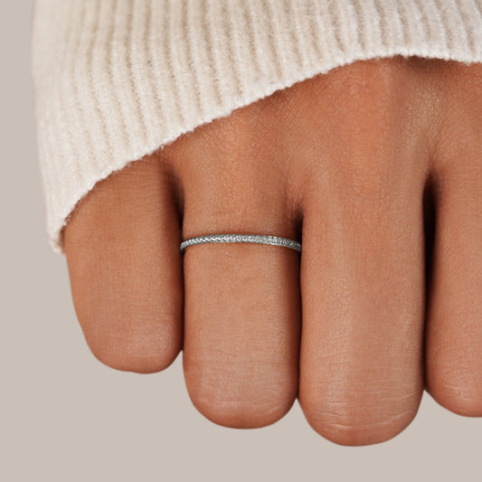 Zilveren Eeuwige Kristallen Ring