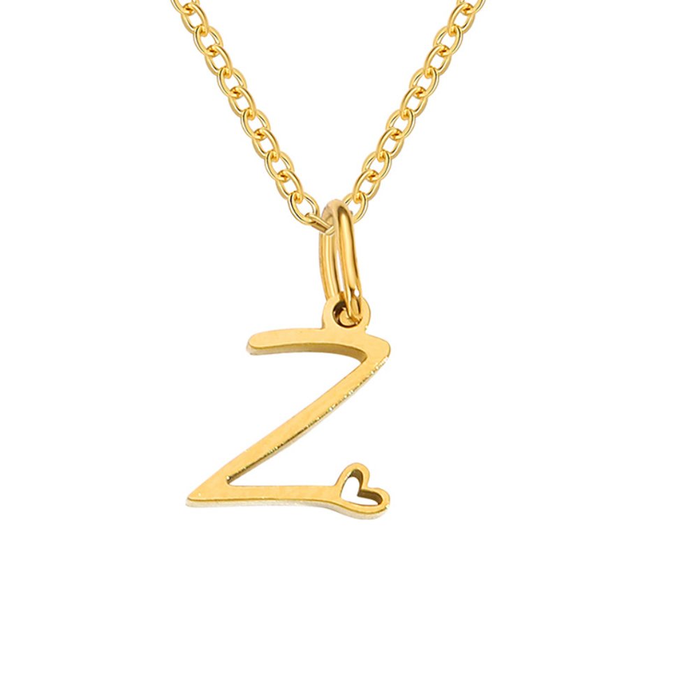 Gouden Letter Hart Ketting