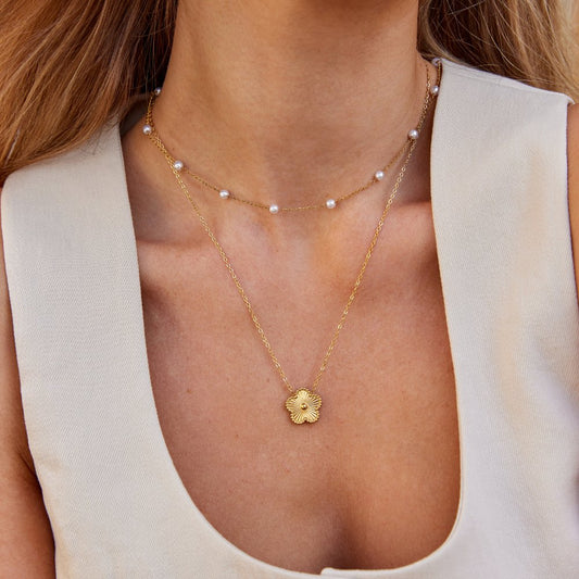 Gouden Klavertje Vier Ketting