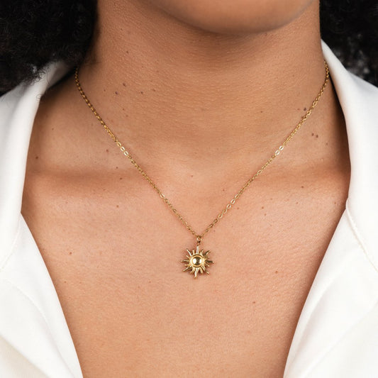 Gouden Zonneburst Ketting