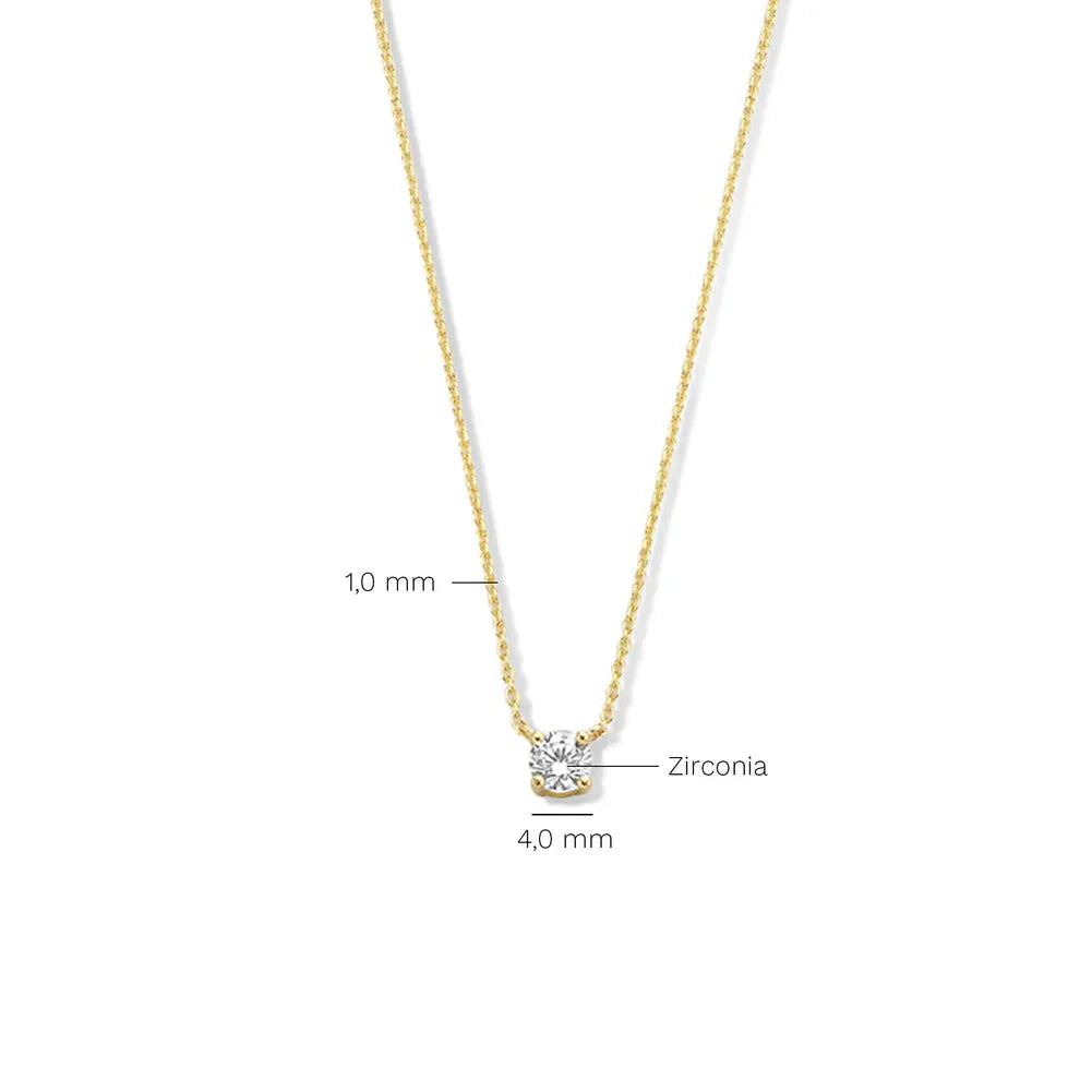 Cléa Moissanite Steen Ketting | Goud
