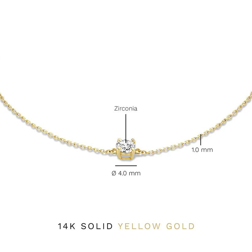 Cléa Moissanite Steen Armband | Goud