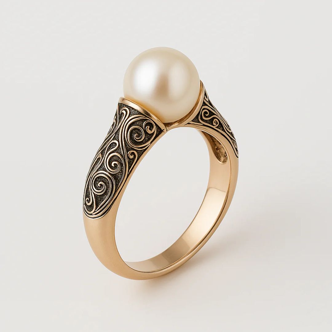 Gouden Filigraan Parel Ring