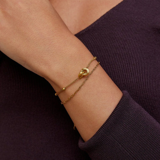 Gelaagde Eeuwige Loop Armband