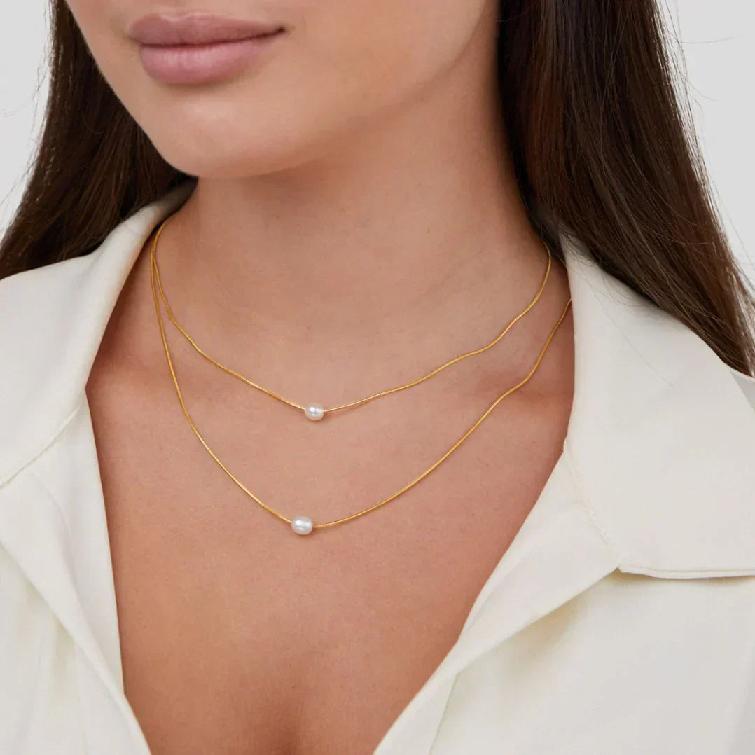 Sophisticated Gelaagde Parel Ketting