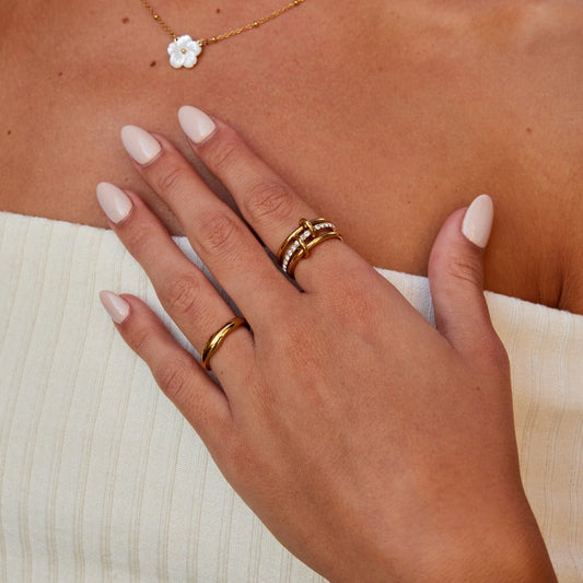 Gelaagde Kaili Gouden Ring
