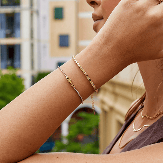 Lexi 18K Gouden Cube Armband