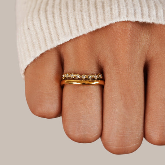 Marissa Witte Kristal Laagjes Ring