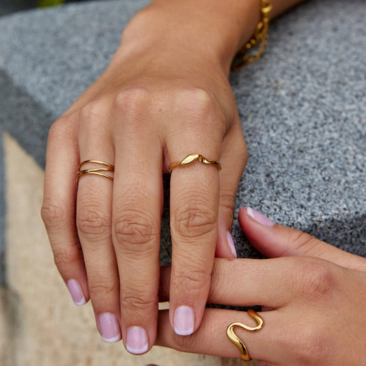 Draaiende Athena Gouden Ring