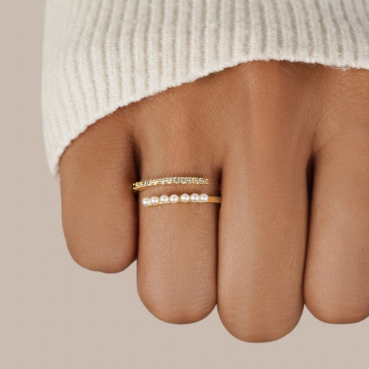 “Wrap Me” Parel & Kristallen Ring