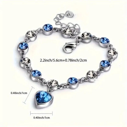 Oceaan Hart Glow Armband | Witgoud