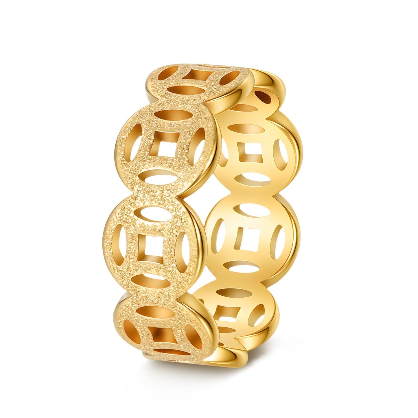 Ella Klassieke Pattern Ring | Goud
