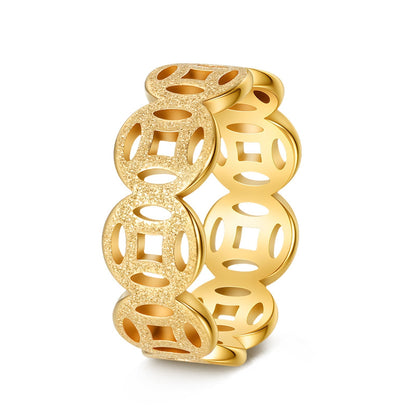 Ella Klassieke Pattern Ring | Goud