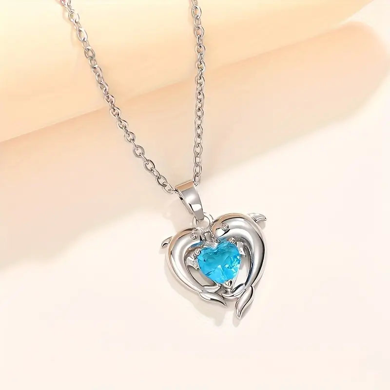 Oceanheart Twins Ketting | Witgoud