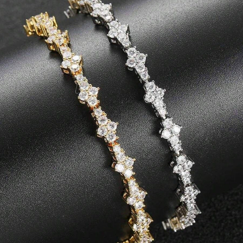 Klassieke Cluster Tennisarmband | Goud