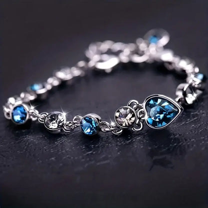 Oceaan Hart Glow Armband | Witgoud