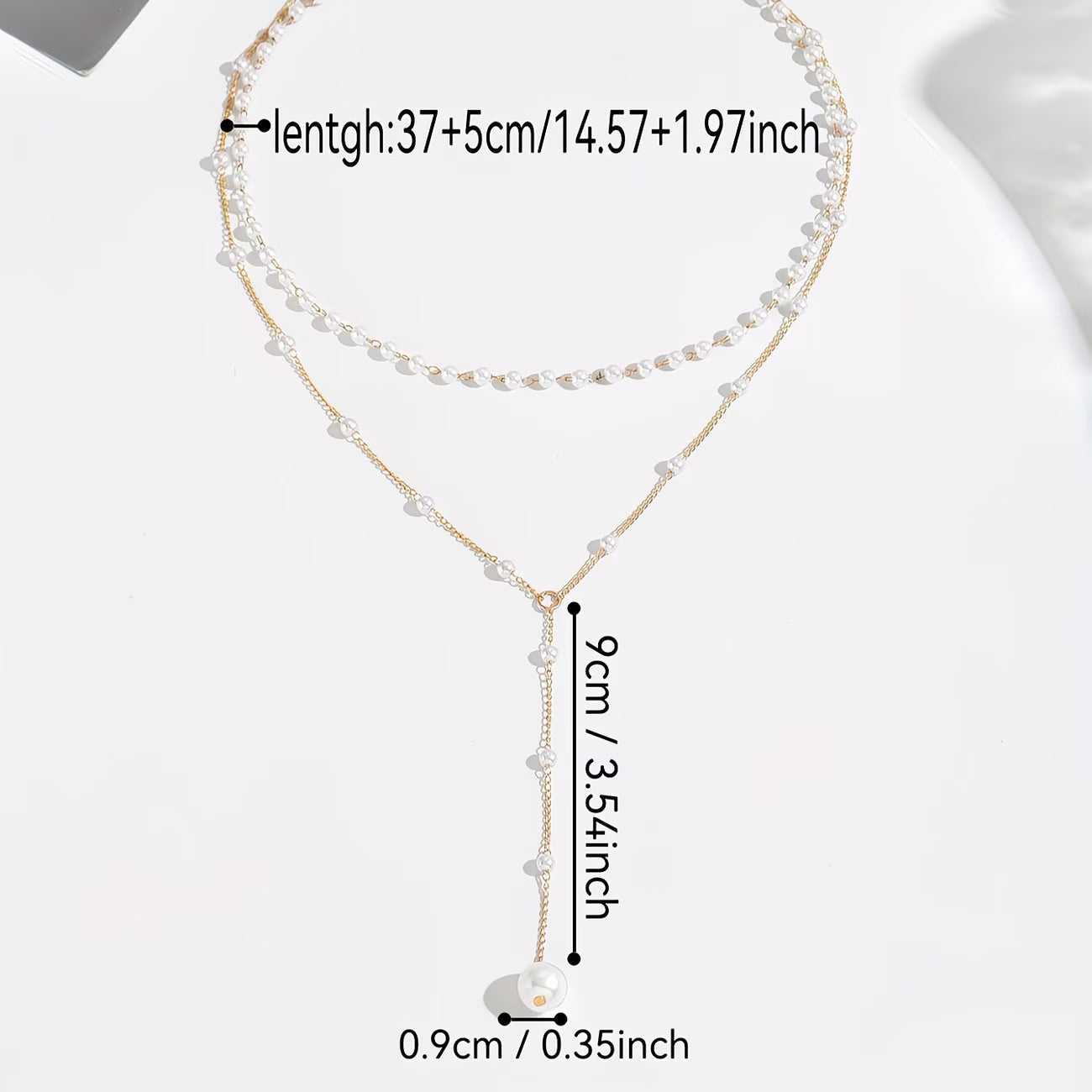 De Graduated Parel Strand Ketting