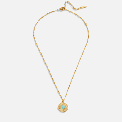 Turquoise Steen Munt Ketting