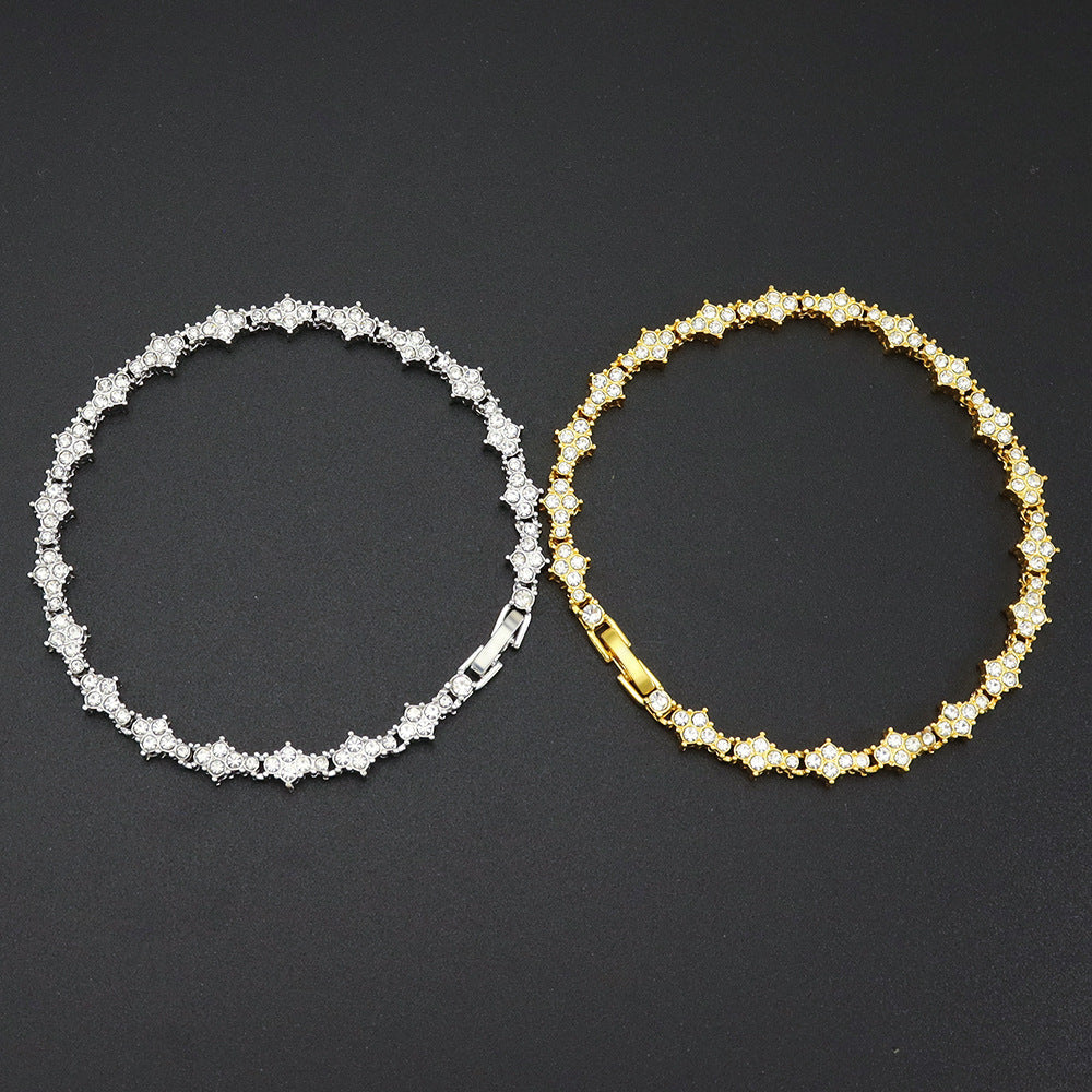 Klassieke Cluster Tennisarmband | Goud