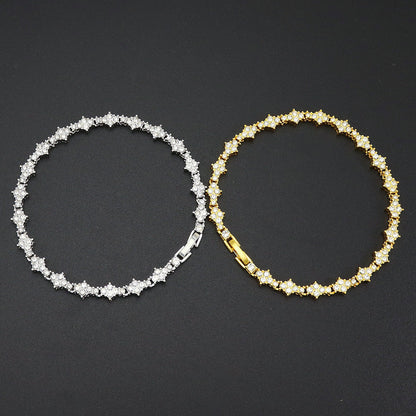 Klassieke Cluster Tennisarmband | Goud