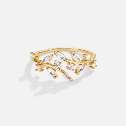 18K Gouden Kristallen Wijnring