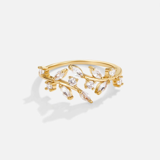 18K Gouden Kristallen Wijnring