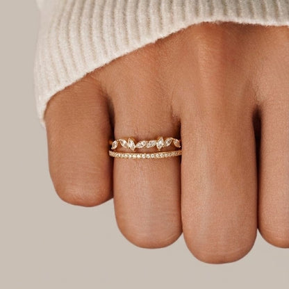 18K Gouden Mia Kristallen Ring