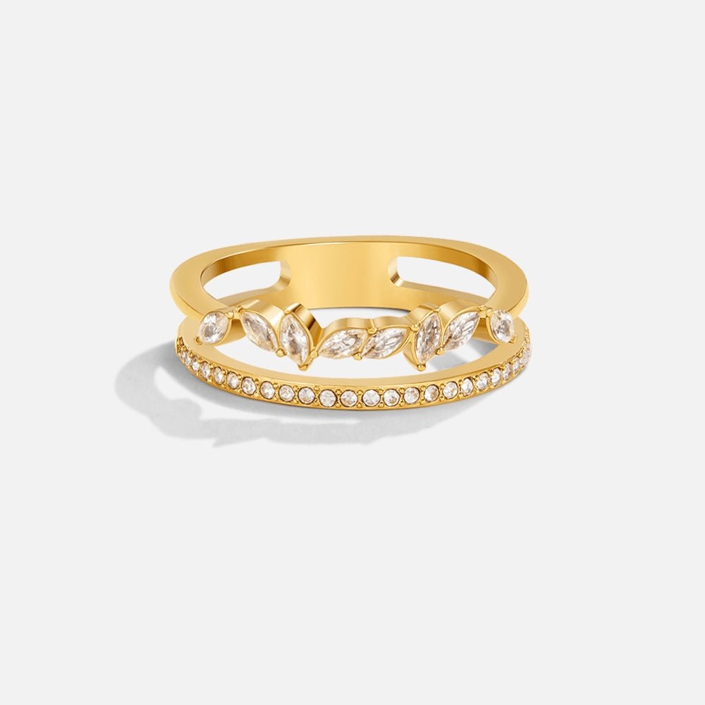 18K Gouden Mia Kristallen Ring