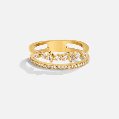 18K Gouden Mia Kristallen Ring