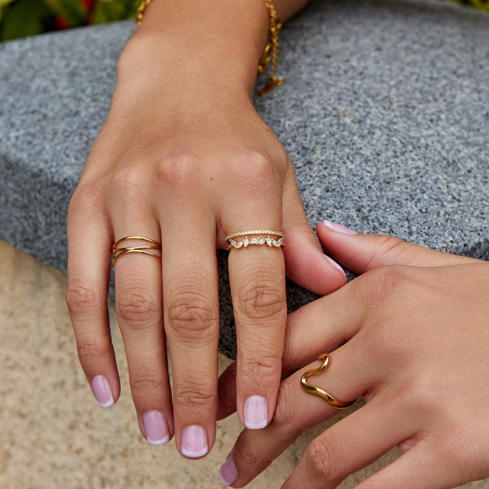 18K Gouden Mia Kristallen Ring