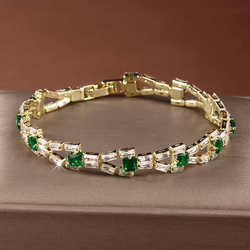 Verde Schakel Tennisarmband | Goud
