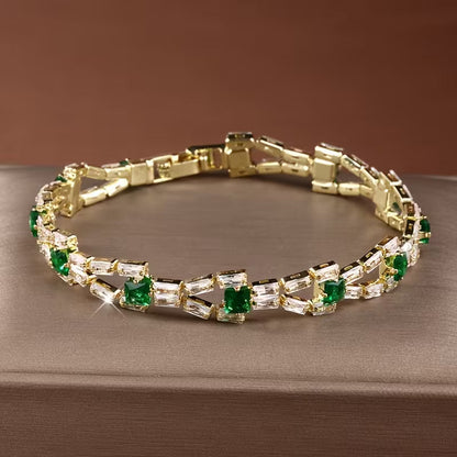 Verde Schakel Tennisarmband | Goud